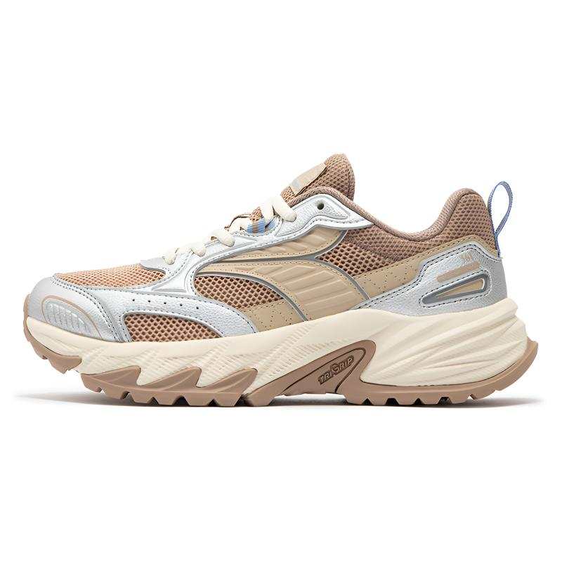 361° Floating Light Cushioning Slip Resistant Low top Running Shoes Women's Umber Silver