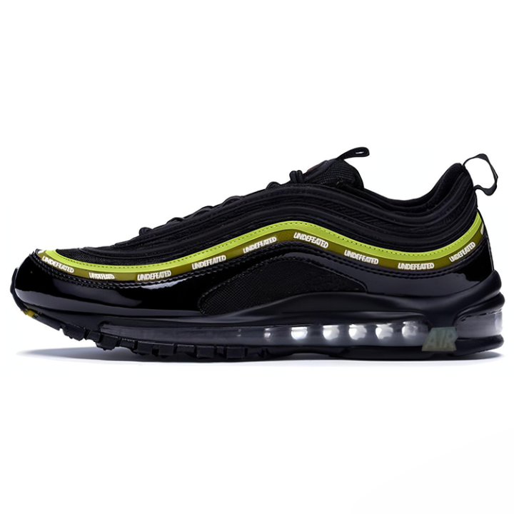 Nike UNDEFEATED x Nike Air Max 97 Fabric Cushioning Low top Air Cushion Running Shoes Men's Black Yellow
