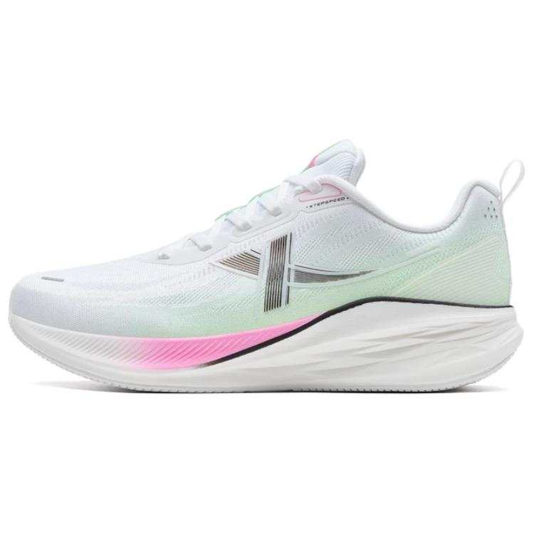 XTEP 5.0LITE Slip Resistant Abrasion Resistant Low top Casual Running Shoes Women's White Green Pink