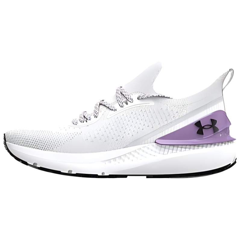 Under Armour Fabric Cushioning Abrasion Resistant Cushioning, Wear Resistant Low top Running Shoes Women's White Purple