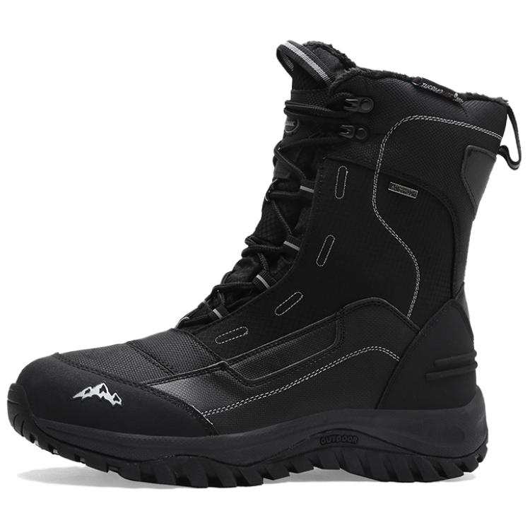 Rockmark Thermal Waterproof Slip Resistant Crew Outdoor Boots Unisex Black Snow Boots