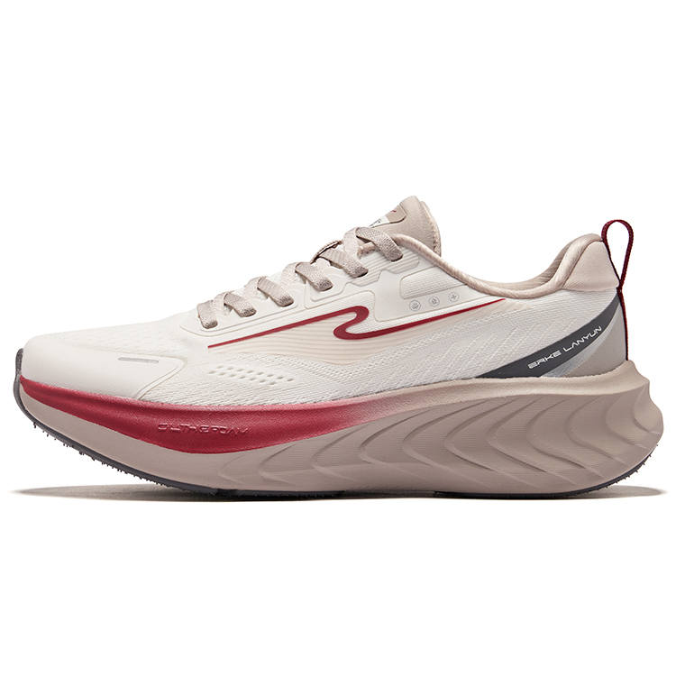 Erke Cushioning Rebound Low top Sprint Running Shoes Women's Microcrystal White Painted Gray