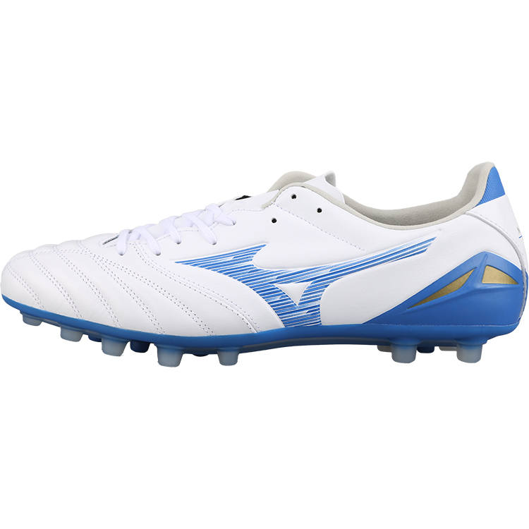 Mizuno Morelia Neo 4 AG Rubber Short Studs Cushioning Coverage Soccer Shoes Men's White Blue