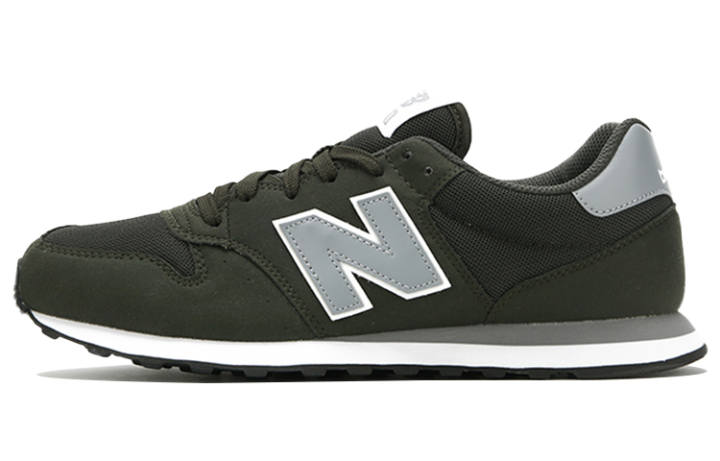 New Balance New Balance NB 500 Versatile Textile, Artificial Leather Low top Running Shoes Men's Army Green
