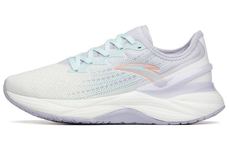ANTA Tron 2.0 Running Shoes Women's Low Top Ivory White/Ice Pink Blue/Light Purple Gray