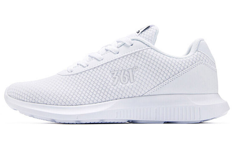 361° Woven Mesh, Synthetic Leather Breathable Cushioning Lightweight Low top Running Shoes Women's White