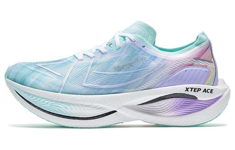 XTEP 160X 3.0 Pro Fabric Cushioning Slip Resistant Abrasion Resistant Low top Running Shoes Women's Blue Purple