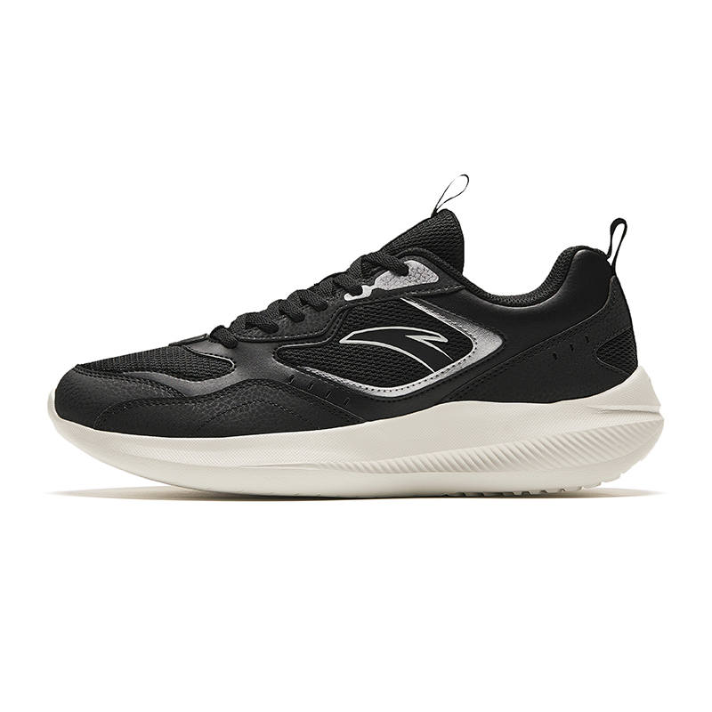 Anta Abrasion Resistant Breathable Low top Casual Running Shoes Men's Black
