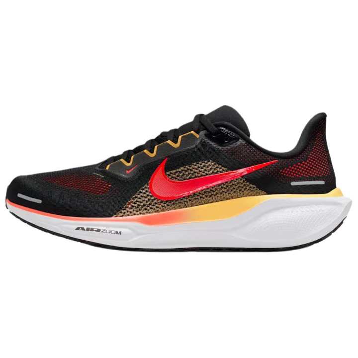 Nike Nike Pegasus 41 Breathable Low top Running Shoes Men's Black Red