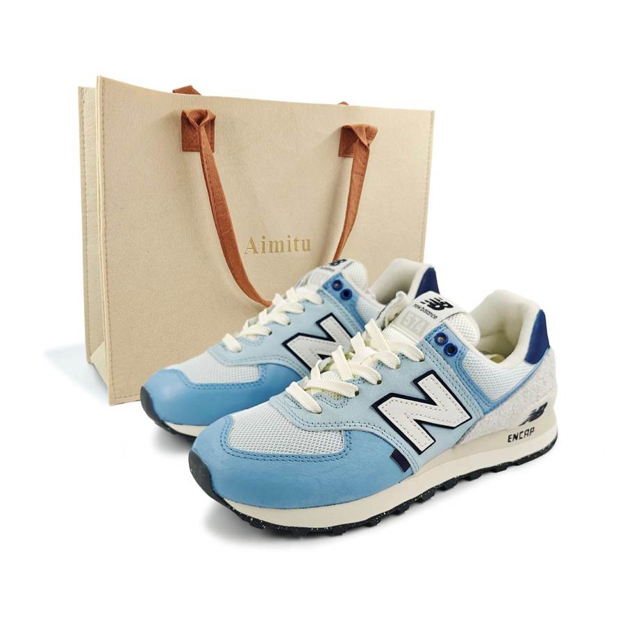 New Balance New Balance NB 574 Textile, Pigskin Low top Running Shoes Unisex Sky Blue