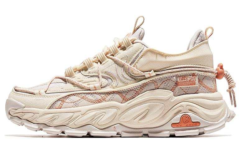 Erke Slip Resistant Abrasion Resistant Low top Sports Casual Shoes Women's Gray Orange