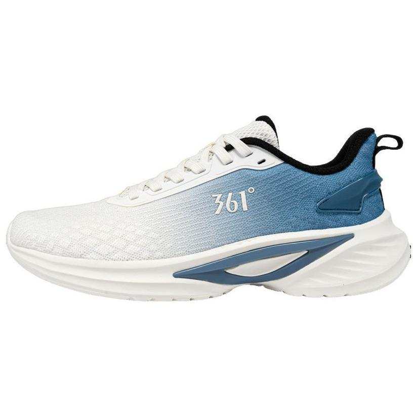 361° Cushioning Slip Resistant Abrasion Resistant Low top Running Shoes Men's White Blue