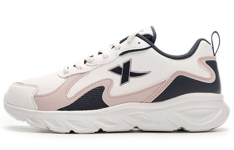 XTEP Slip Resistant Waterproof Non Slip And Waterproof Low top Casual Running Shoes Women's White Gray
