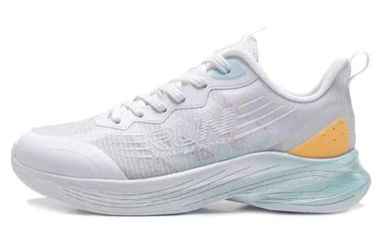 QIAODAN Slip Resistant Abrasion Resistant Low top Running Shoes Men's White Blue