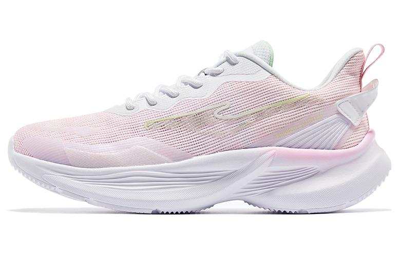 Erke Cushioning Slip Resistant Abrasion Resistant Low top Running Shoes Women's White Pink