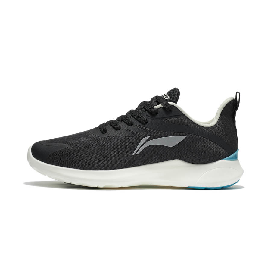 Li-Ning Li Ning Cushioning Slip Resistant Abrasion Resistant Breathable Lightweight Low top Running Shoes Men's Black