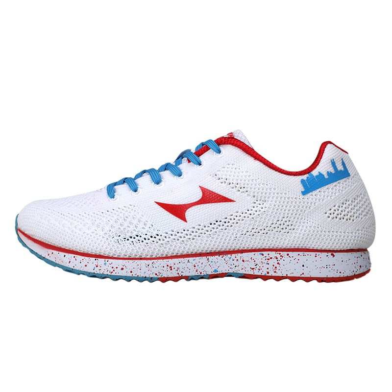 HEALTH Mesh Slip Resistant, Breathable, And Lightweight Low top Training Running Shoes Unisex White Red