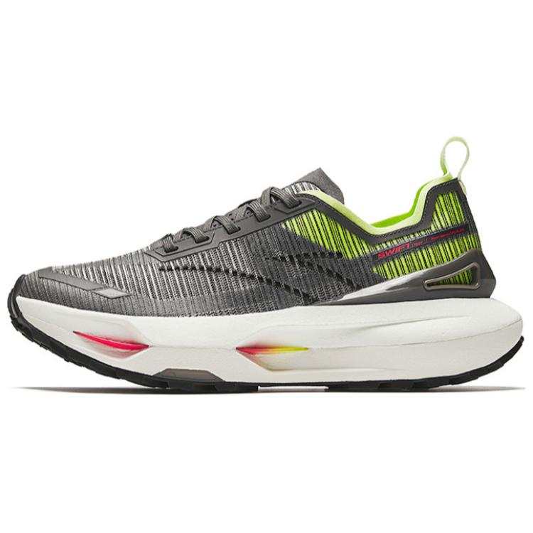 Anta Comfortable Cushioning, Wear Resistant Low top Casual Running Shoes Men's Black Gray