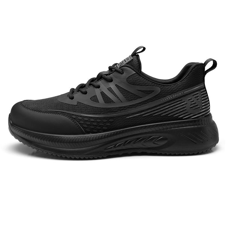 QIANGREN Running Shoes Men's Low Top Black
