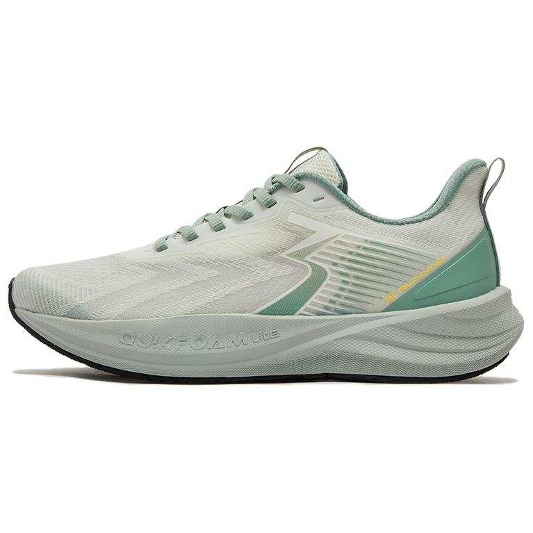 361° Slip Resistant Abrasion Resistant Low top Casual Sprint Running Shoes Men's Gray Green