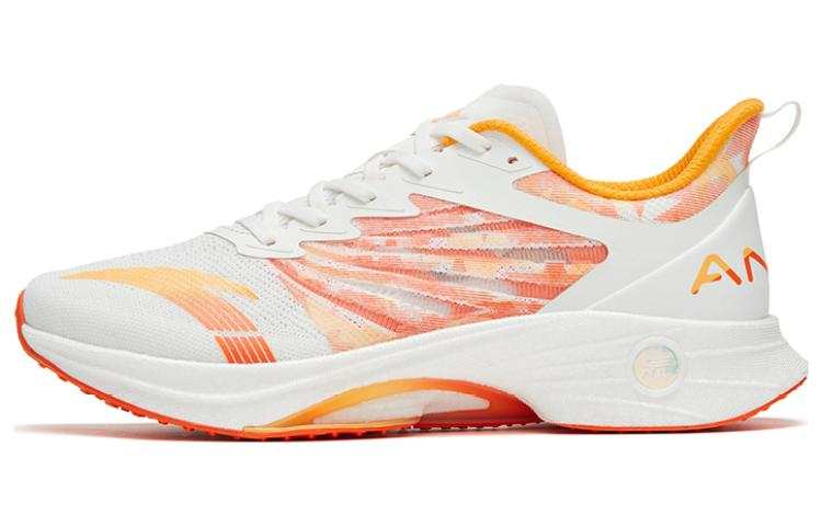 Anta MACH 3.0 Cushioning, Wear Resistant Low top Running Shoes Men's White Orange