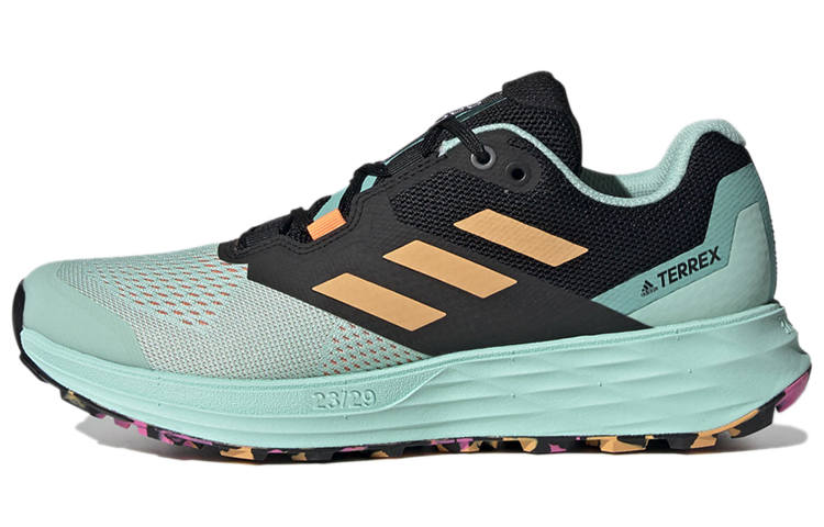 Adidas Adidas Terrex Two Flow Fabric Breathable Low top Running Shoes Women's Black Green