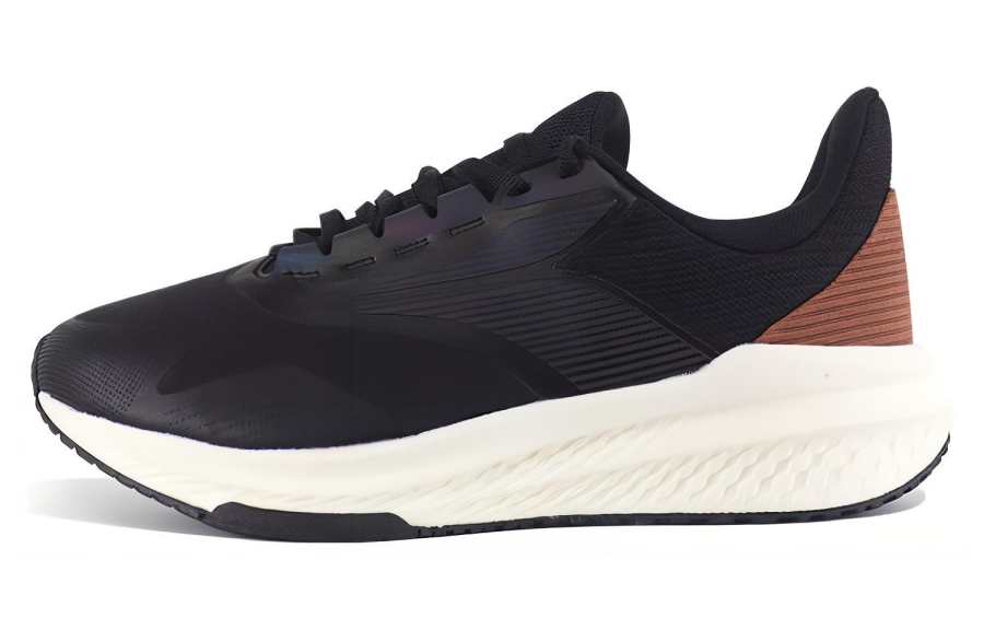 361° Vintage Cushioning Slip Resistant Abrasion Resistant Low top Running Shoes Men's Obsidian Black