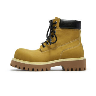 SENGUOGUO Short Combat Boots 5cm Unisex Yellow