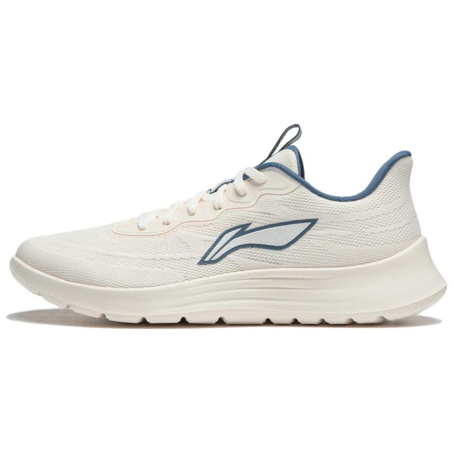 Li-Ning Li Ning Light Strings Cushioning Slip Resistant Abrasion Resistant Lightweight Low top Running Shoes Men's White