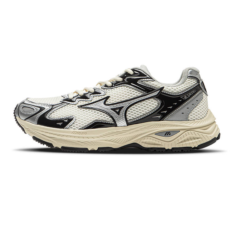Mizuno Oarism x Mizuno Racer S Collaboration Slip Resistant And Breathable Low top Running Shoes Unisex Beige Apricot Black