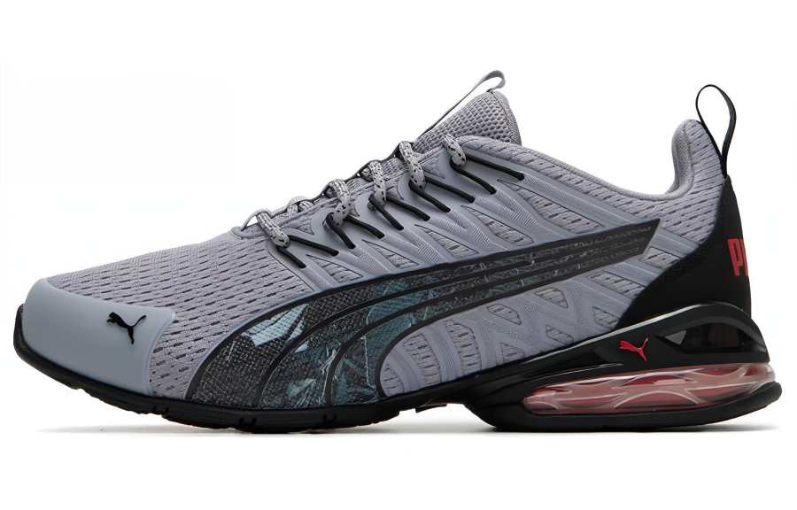 PUMA Voltaic Evo Fabric Low top Casual Running Shoes Unisex Gray Black Red