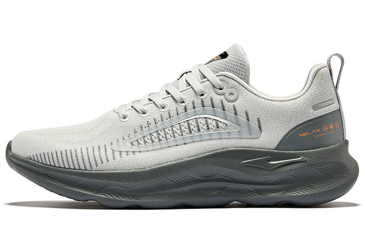 Erke Cushioning Abrasion Resistant Breathable Low top Running Shoes Men's Cloud Gray Steel Gray