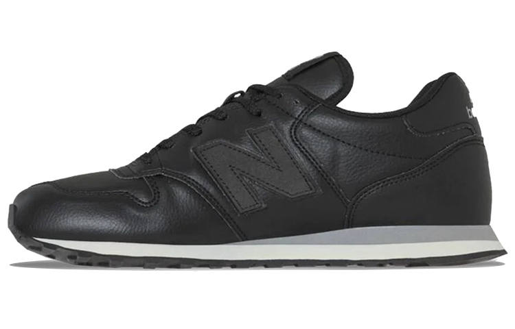 New Balance New Balance NB 500 Textile, Synthetic Leather Low top Running Shoes Men's Pure Black