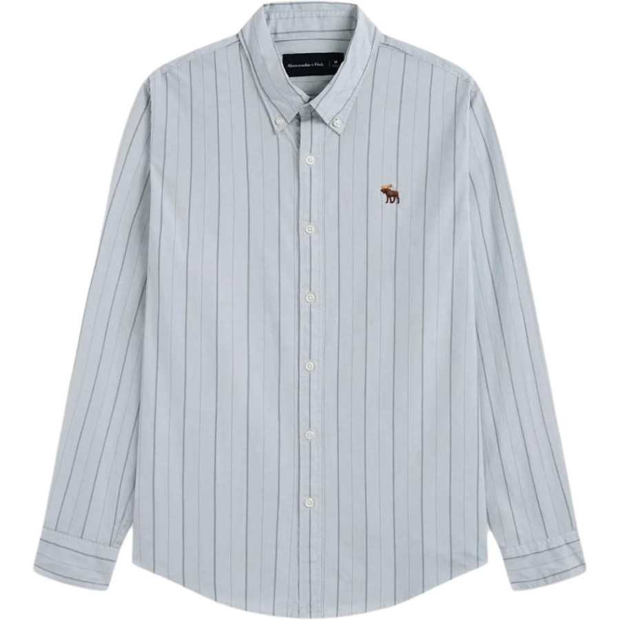 Abercrombie&Fitch Shirts Men's Green Stripes Moderate