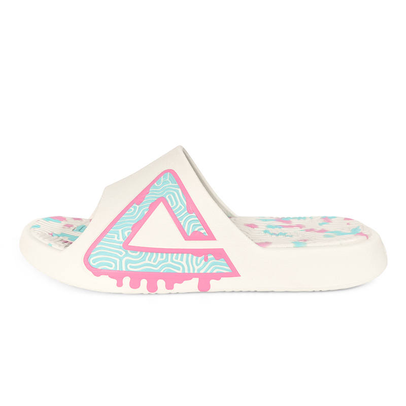 PEAK Tai Ji1.0 Slide Slippers Unisex Canvas White Blue