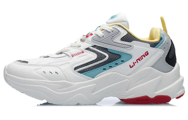 Li-Ning Li Ning Spacetime Classic Cushioning Low top Running Shoes Women's White Gray
