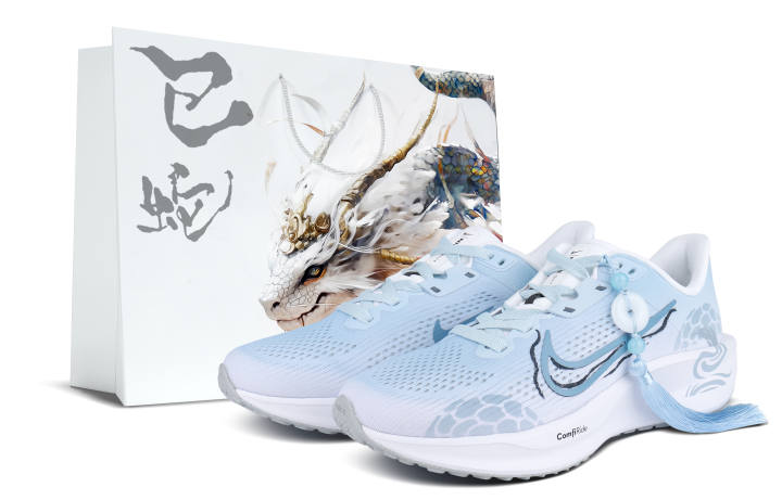 Nike Nike Quest 6 Cushioning Breathable Low top Running Shoes Men's Blue White