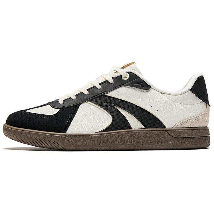 Anta Lightweight Slip Resistant Lightweight Anti Slip Low top Skateboard Shoes Women's White Black