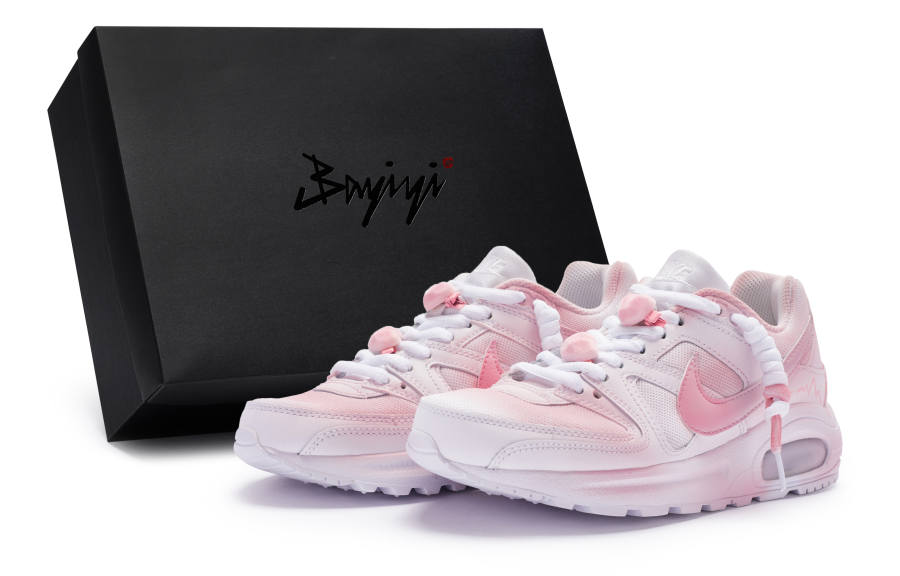 Nike Nike Fabric Abrasion Resistant Abrasion Resistant Low top Air Cushion Running Shoes Women's White Pink