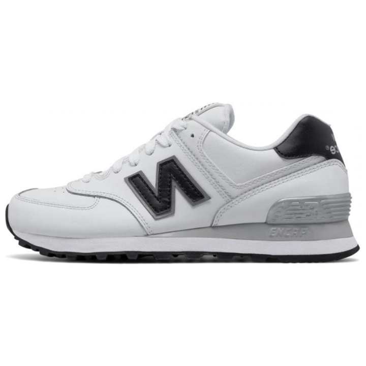 New Balance New Balance 574 Leather 'Black White' Women's