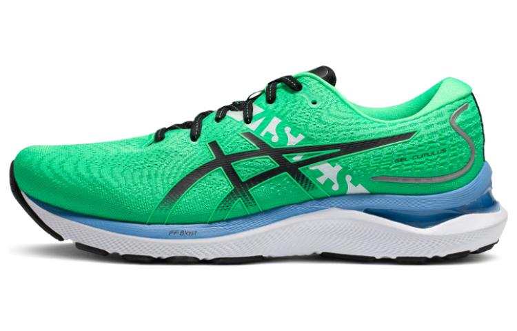 ASICS Gel Cumulus 24 Fabric Abrasion Resistant Breathable Low top Long Distance Running Shoes Men's Green Black