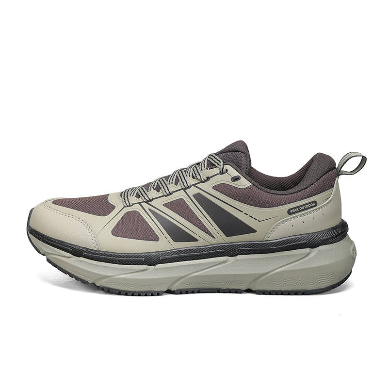 PEAK Cushioning Slip Resistant Abrasion Resistant Low top Running Shoes Men's Gray Cyan
