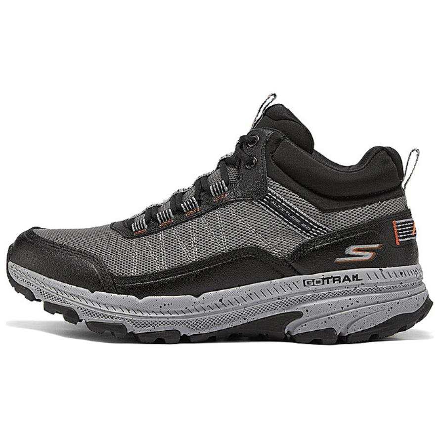 Skechers Go Run Trail Comfortable Abrasion Resistant Mid top Running Shoes Men's Gray
