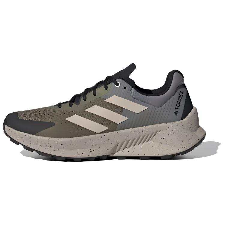 Adidas Adidas Terrex Soulstride Slip Resistant Abrasion Resistant Low top Casual Running Shoes Men's Olive Green