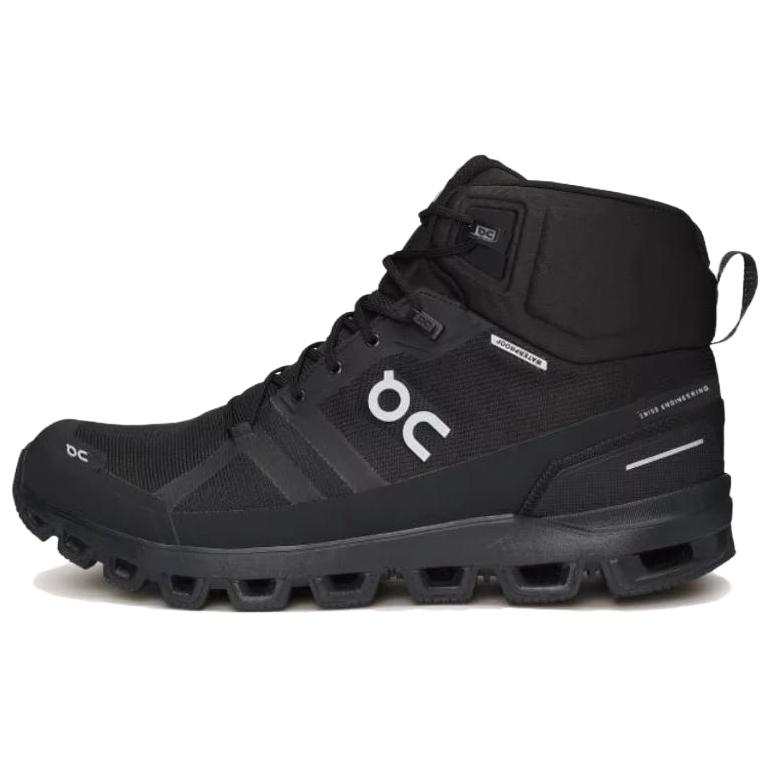 On Cushioning Slip Resistant Abrasion Resistant Waterproof High top Running Shoes Women's Black