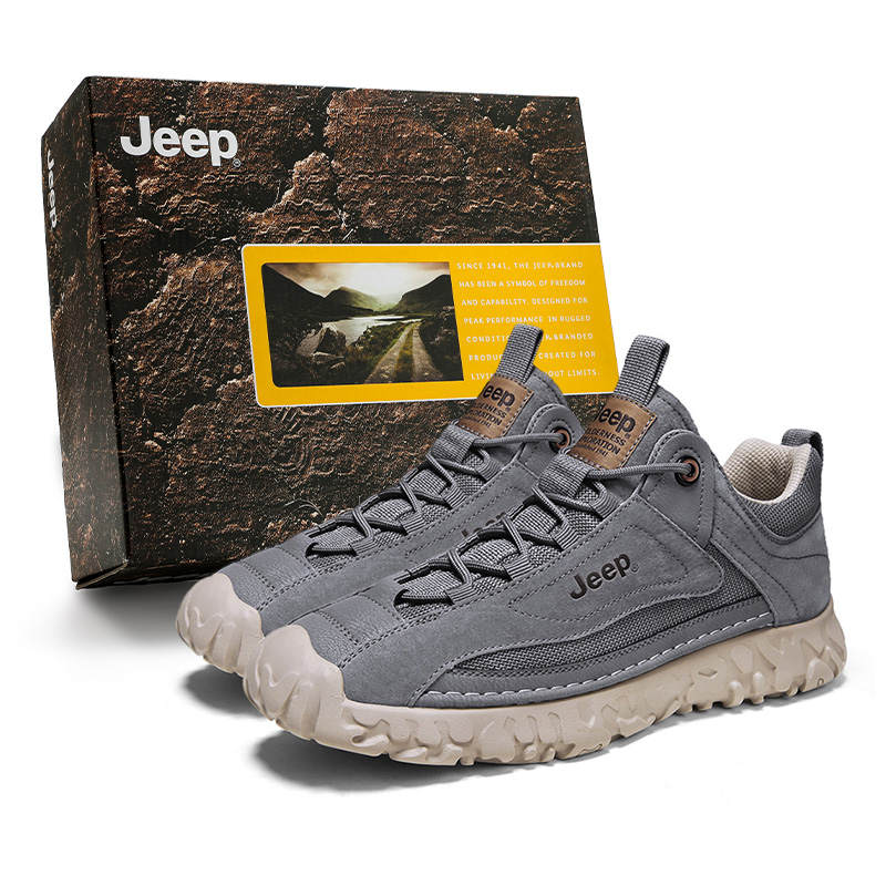 Jeep Abrasion Resistant Cushioning Low top Casual Shoes Men's Premium Gray