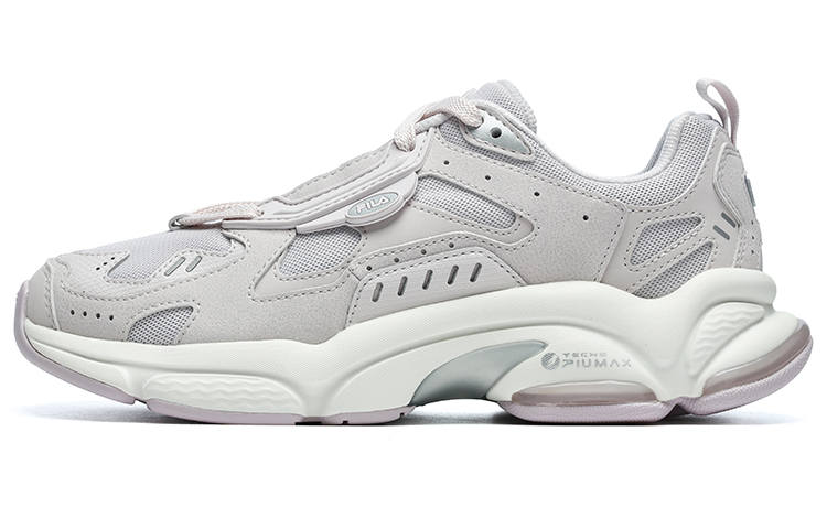 FILA FUSION Rjv D Synthetic Leather, Textile Low top Casual Running Shoes Women's Gray Purple Silver