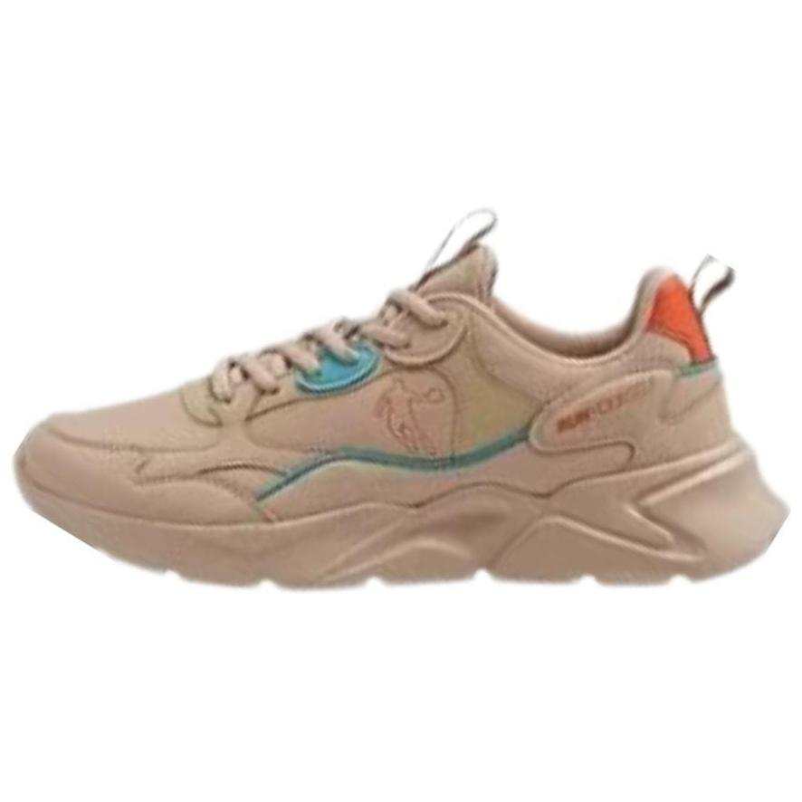 QIAODAN Cushioning Low top Running Shoes Men's Brown Blue