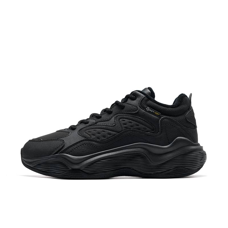 XTEP Fleece Lined Comfortable Minimalist Style, Insulated Shoes Slip Resistant Abrasion Resistant Mid top Running Shoes