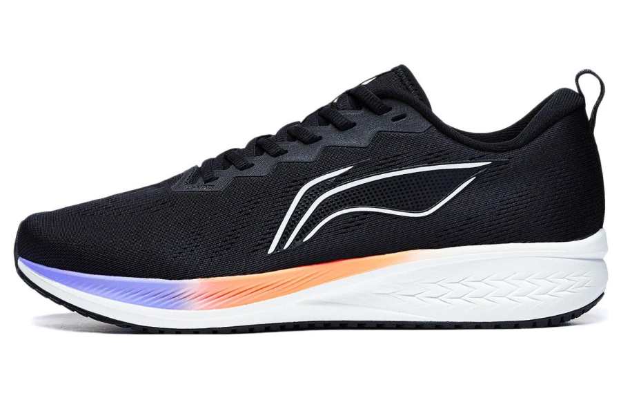 Li-Ning Li Ning Red Hare 6 Cushioning Slip Resistant Abrasion Resistant Rebound Low top Running Shoes Women's Black
